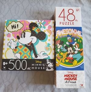 DISNEY MICKEY MOUSE & MINNIE MOUSE PUZZLES